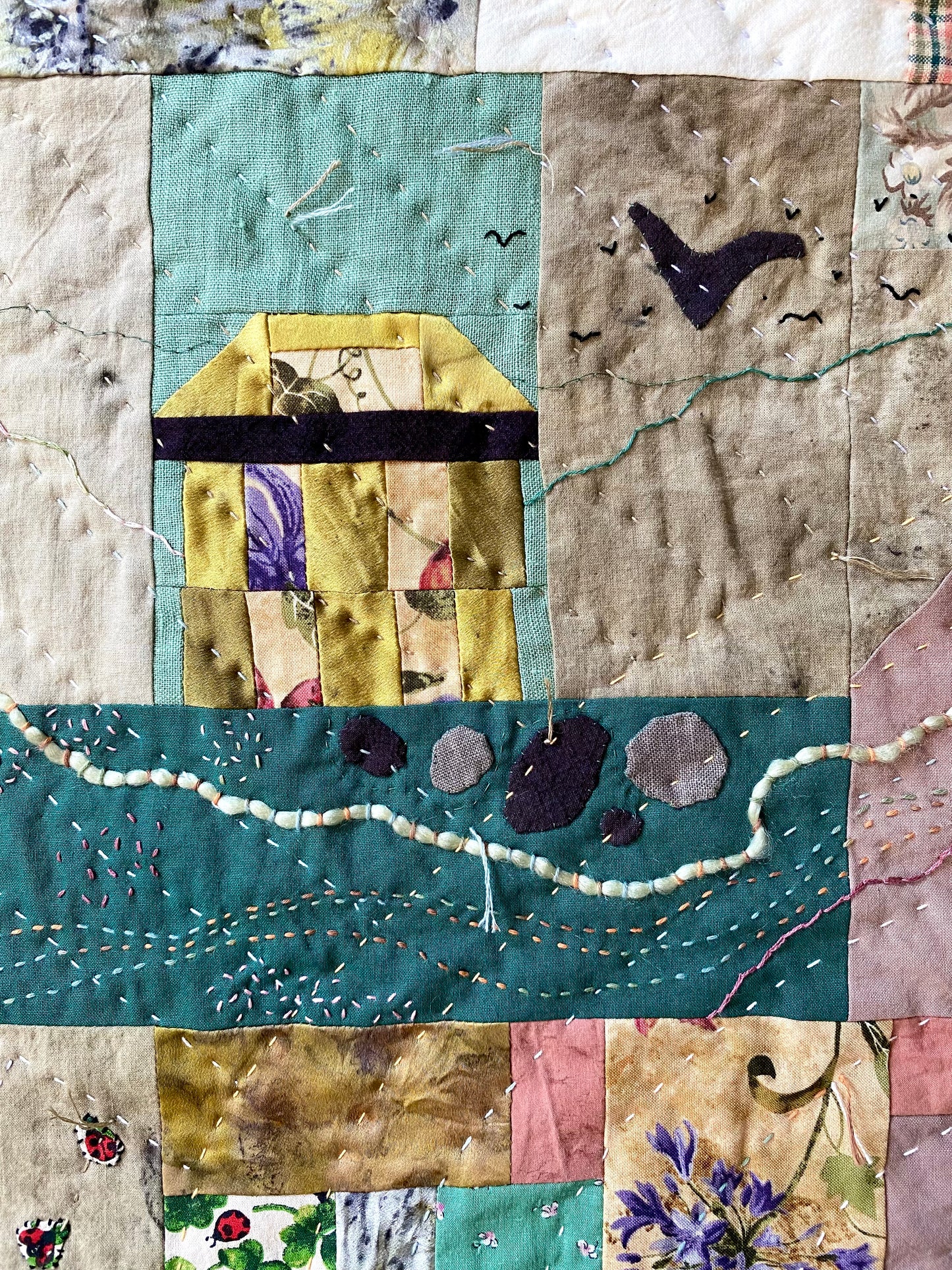 Green House on the River Wall Quilt