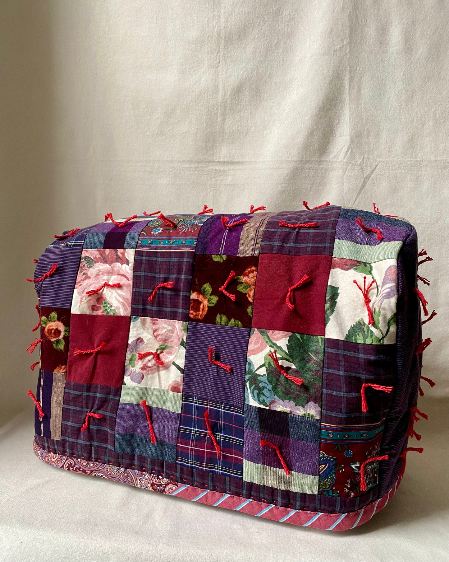 Dark Berry Quilted Sewing Machine Cover