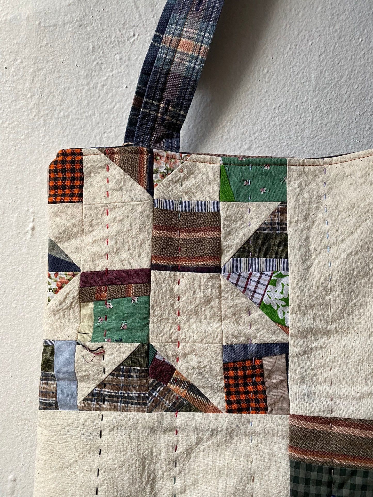 Patchwork Star Handquilted Tote