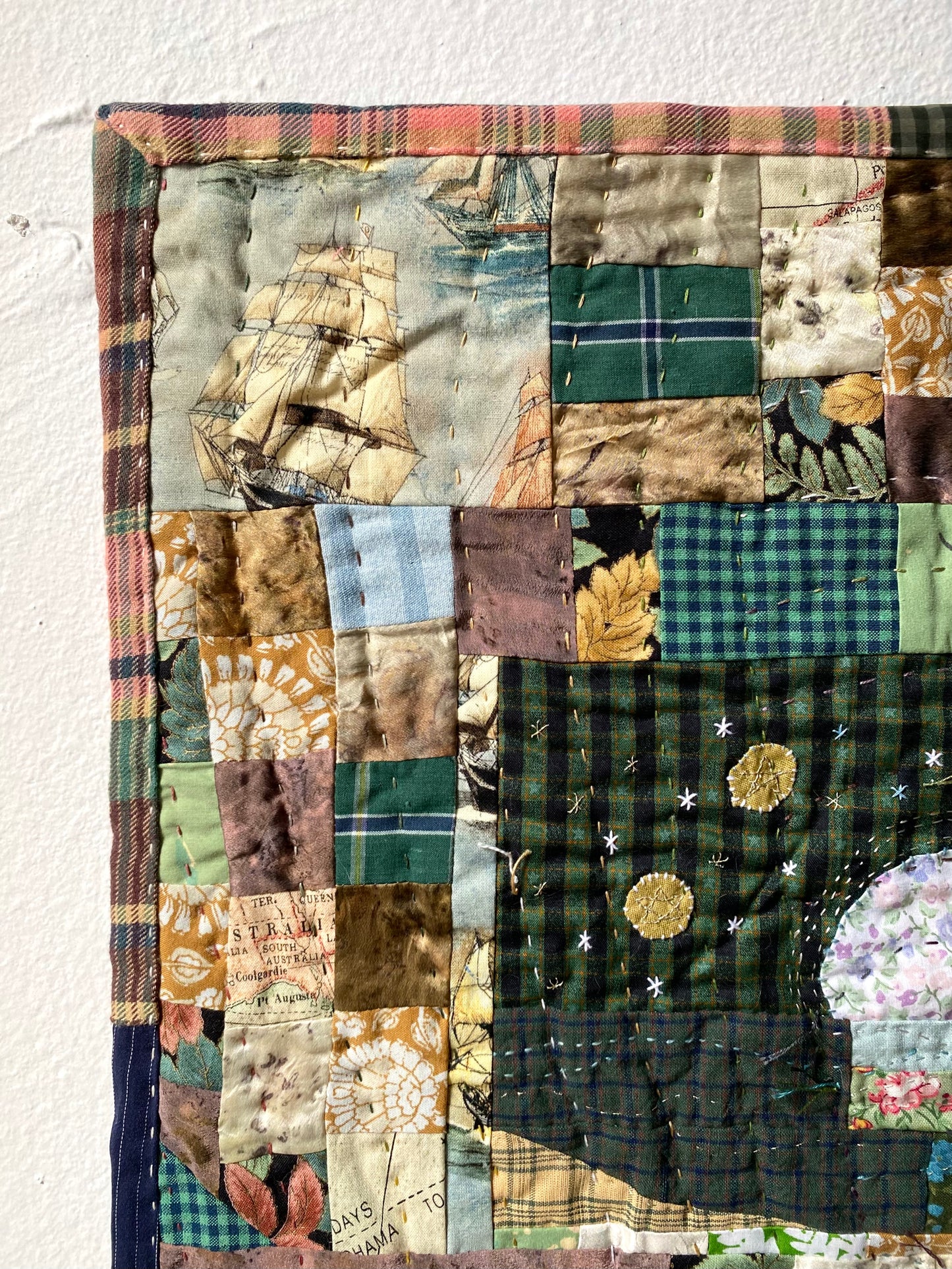 ‘Voyage on a Green Sea’ Wall Quilt