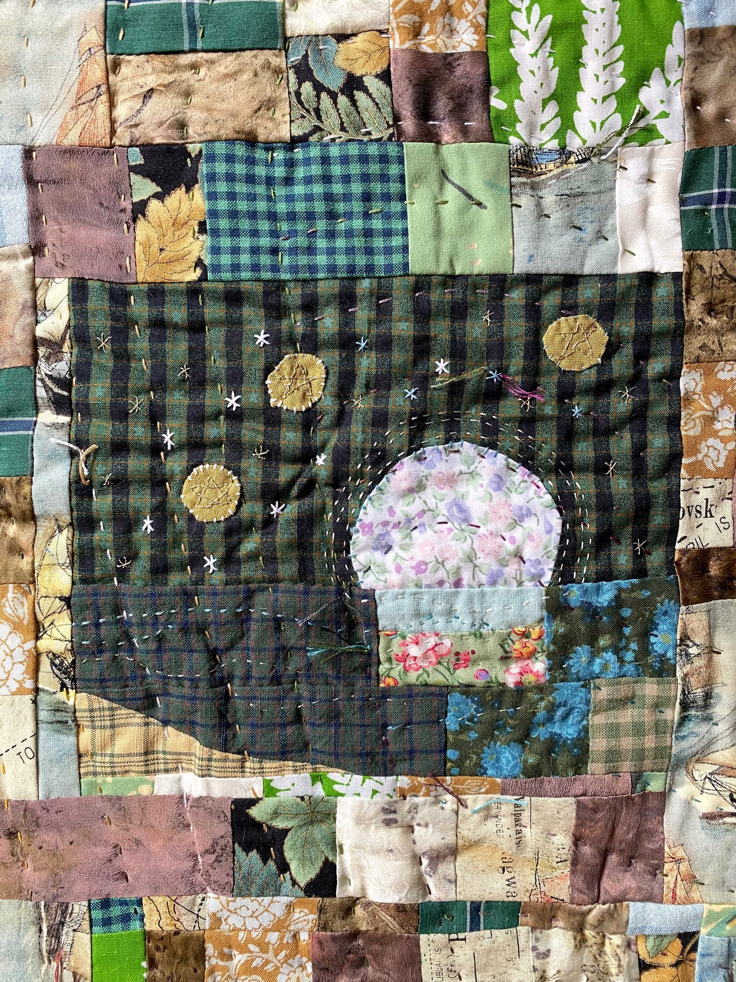 ‘Voyage on a Green Sea’ Wall Quilt