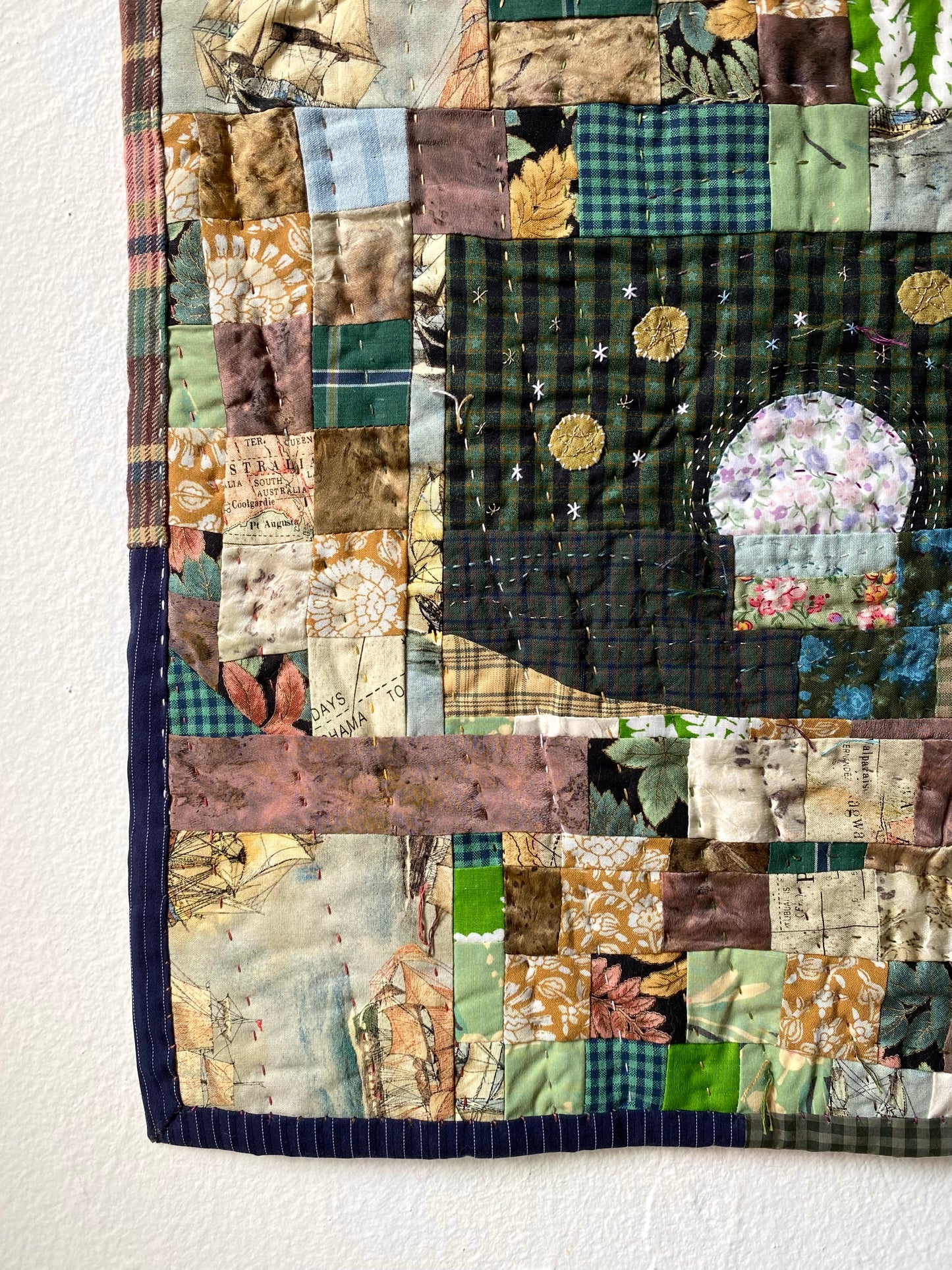 ‘Voyage on a Green Sea’ Wall Quilt