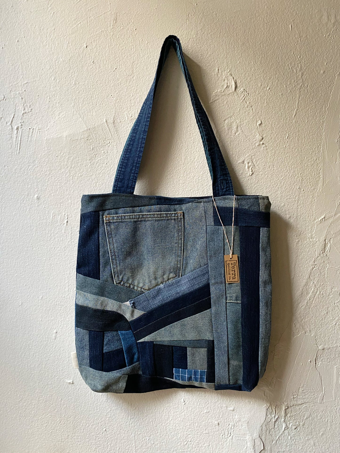 Denim Patchwork Tote