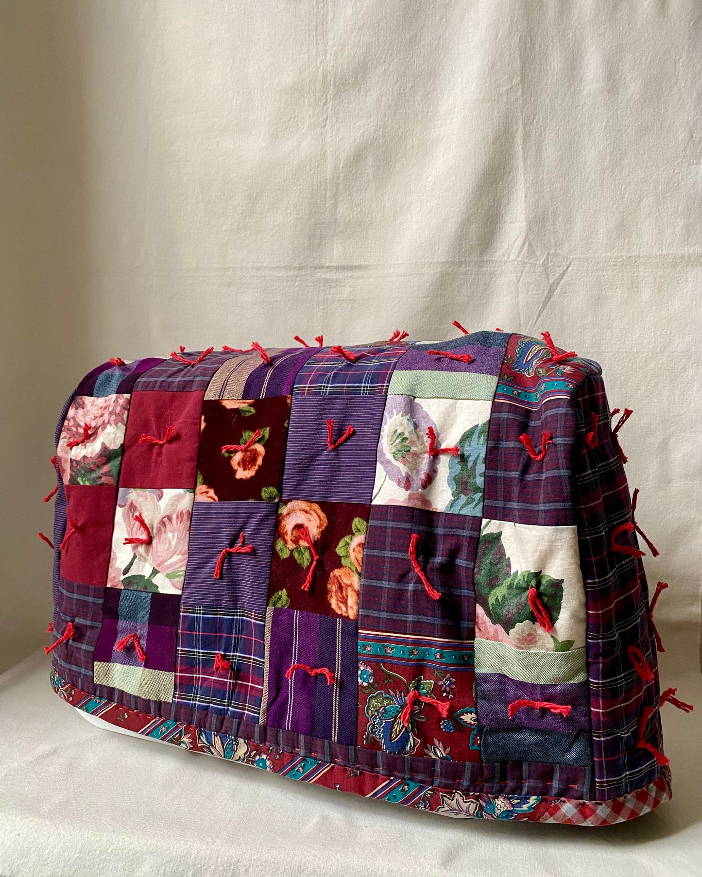 Dark Berry Quilted Sewing Machine Cover