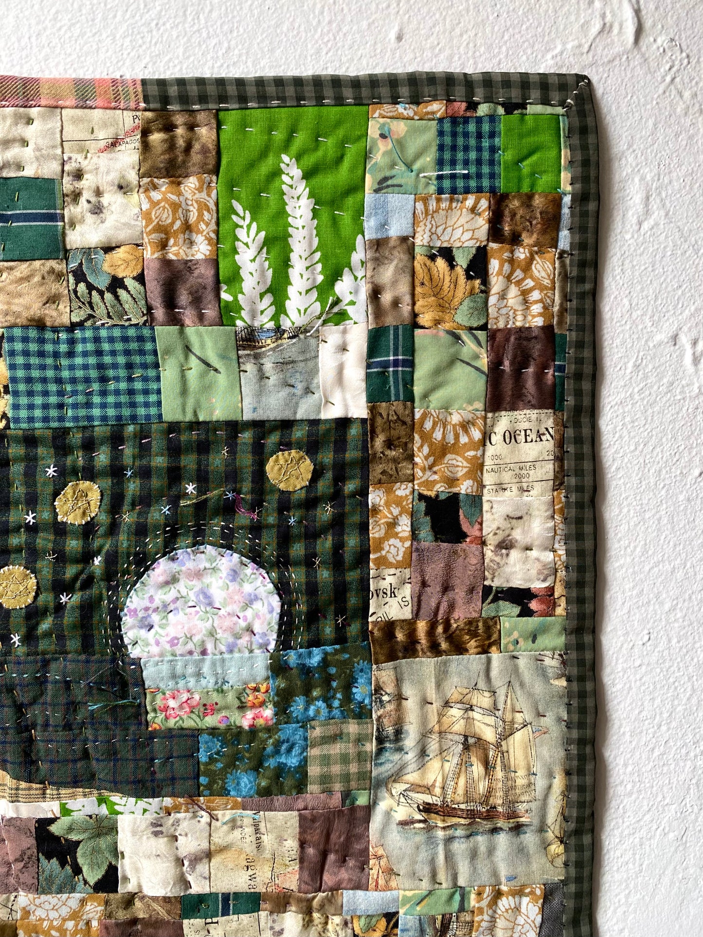 ‘Voyage on a Green Sea’ Wall Quilt