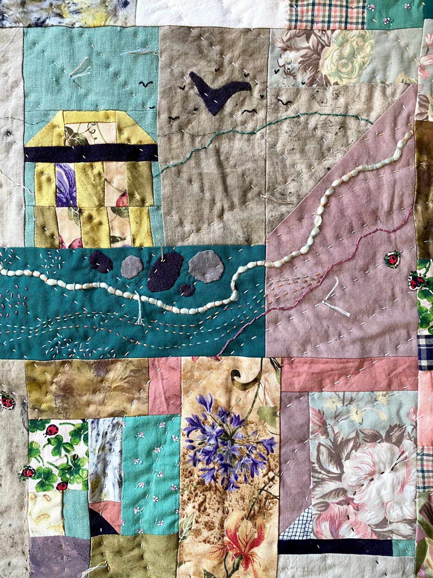 Green House on the River Wall Quilt