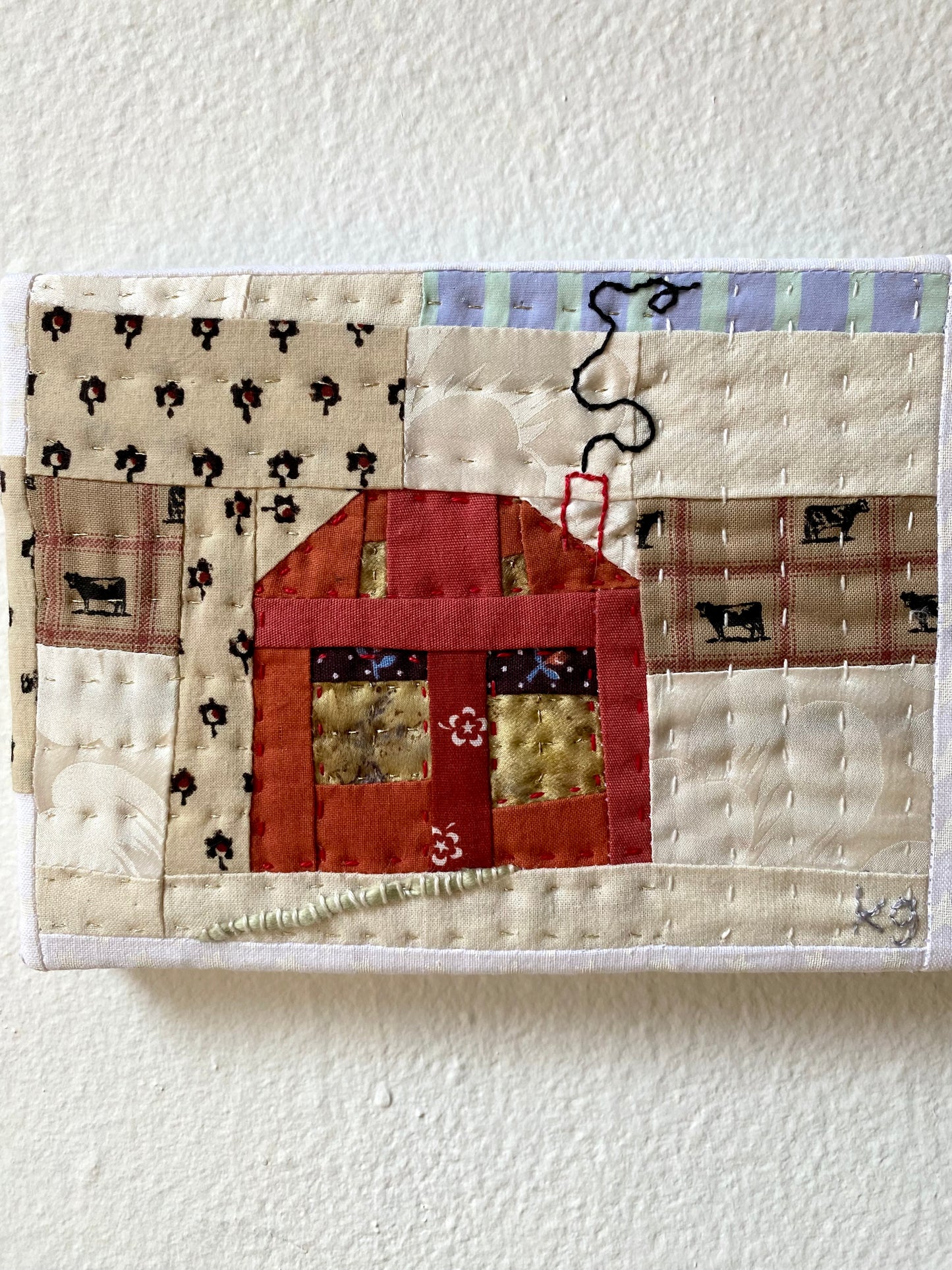 Little Red House Framed Quilt