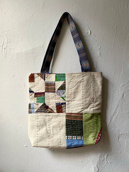 Patchwork Star Handquilted Tote