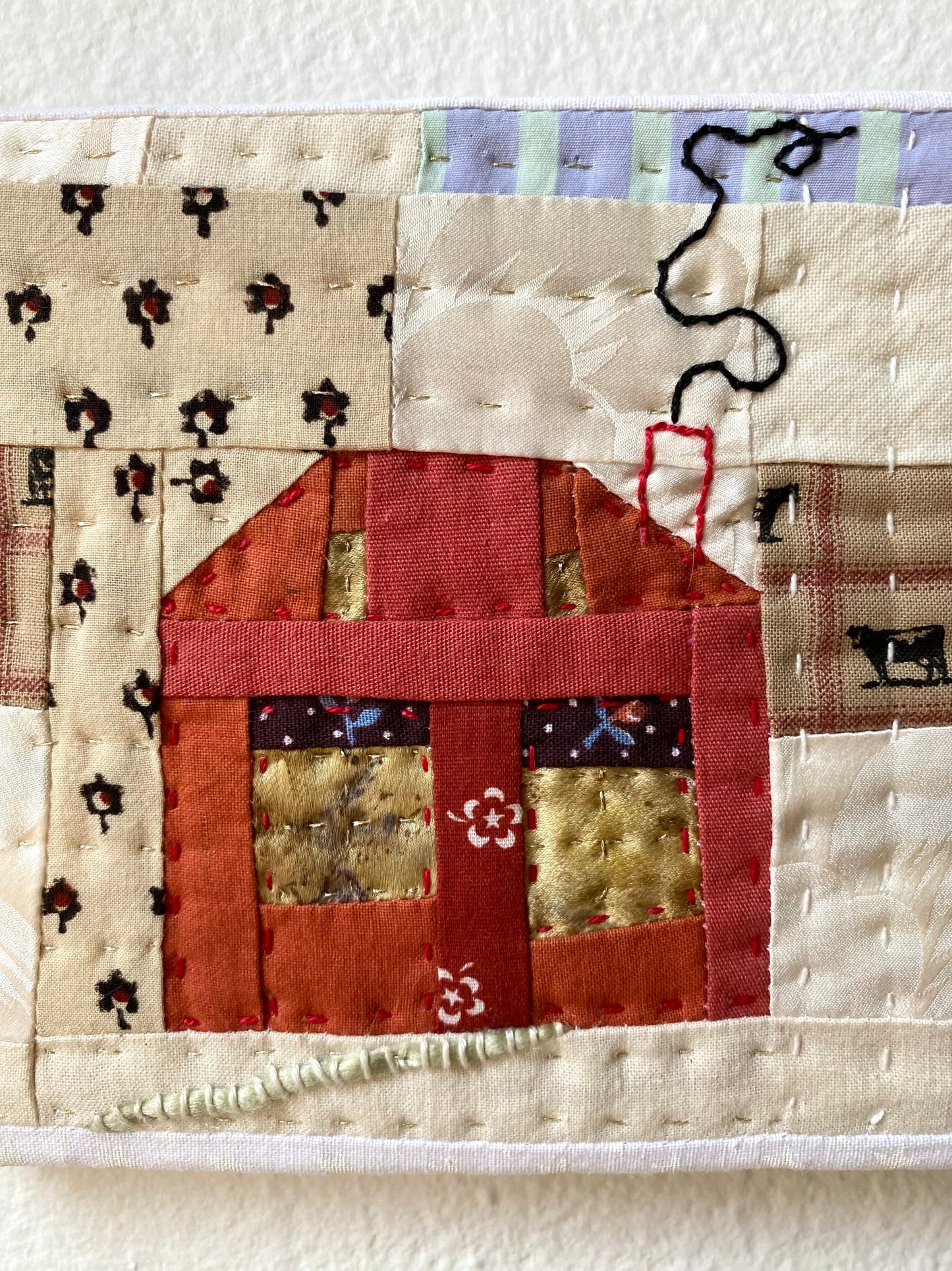 Little Red House Framed Quilt