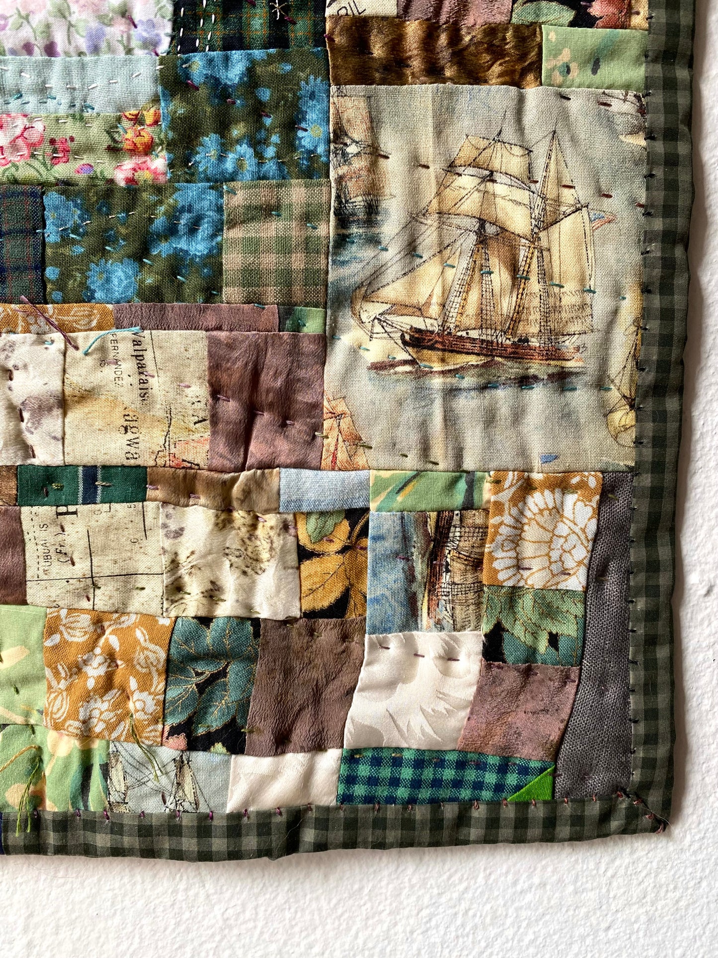 ‘Voyage on a Green Sea’ Wall Quilt